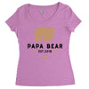 papa bear Women's Triblend Scoop T-shirt