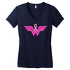 breast cancer wonder woman Women's V-Neck T-Shirt