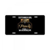 september girl is a perfect combination of princess and warrior License Plate