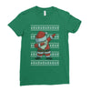 ugly santa dabbing Ladies Fitted T-Shirt
