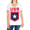 land of the free Ladies Curvy T-Shirt