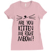 are you kitten me girls Ladies Fitted T-Shirt