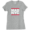 mad nyc new york city run fashion slogan party Ladies Fitted T-Shirt