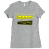 funny t shirt i live at the corner kiss my as &amp; no friggin way rude te Ladies Fitted T-Shirt