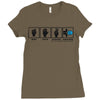 rock paper scissors hadouken Ladies Fitted T-Shirt