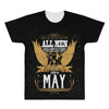 All Men Are Created Equal But Only The Best Are Born In May All Over Men's T-shirt