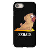 yoga pug exhale iPhone 8 Case