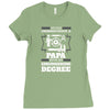 Never Underestimate A Papa With An Engineer Degree Ladies Fitted T-Shirt