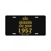queens are born in 1957 License Plate