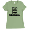 nerd is the word Ladies Fitted T-Shirt