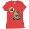 zombie cat Ladies Fitted T-Shirt