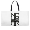 neyma black logo Weekender Totes