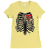 ribcage and heart Ladies Fitted T-Shirt