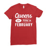 Queens are Born in February Ladies Fitted T-Shirt