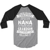 Super Cool Nana Of A Freaking Awesome Grandson 3/4 Sleeve Shirt