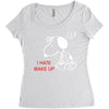Snoopy I Hate Wake Up Women's Triblend Scoop T-shirt
