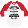 Super Cool Grandmother Of A Freaking Awesome Grandson 3/4 Sleeve Shirt