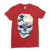 the great wave off skull Ladies Fitted T-Shirt