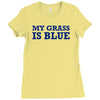 blue grass t shirt country music shirt cool tshirt harmonica banjo shi Ladies Fitted T-Shirt