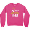 kings are born in 1958 Crewneck Sweatshirt