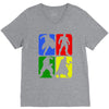 4 Super Hero V-Neck Tee