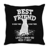 Best Friend Bull Terrier Throw Pillow