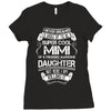 Super Cool Mimi Of A Freaking Awesome Daughter Ladies Fitted T-Shirt