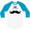 big stache 3/4 Sleeve Shirt