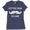 little man mustache first Ladies Fitted T-Shirt