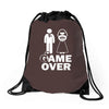 game over Drawstring Bags
