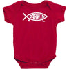 darwin'   fish Baby Bodysuit