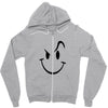evil acid house smiley smily face mens t shirt Zipper Hoodie