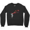banksy headshot butterfly Crewneck Sweatshirt