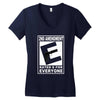second amendment rated e for everyone Women's V-Neck T-Shirt
