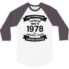 Premium Vintage 1978 3/4 Sleeve Shirt