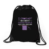i crochet so i don't choke people save a life, send yarn Drawstring Bags