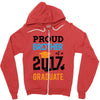 Class of 2017 Proud Brother Graduation Zipper Hoodie