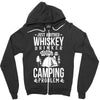 whiskey and camping! Zipper Hoodie