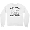 kinda hot in these rhinos Crewneck Sweatshirt