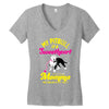 my pitbull is a sweetheart Women's V-Neck T-Shirt