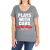 Plays With Cars Ladies Curvy T-Shirt