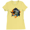 shark knight graphic Ladies Fitted T-Shirt