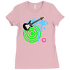 guitar retro music Ladies Fitted T-Shirt