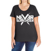 never surrender Ladies Curvy T-Shirt