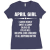 Super April Girl Ladies Fitted T-Shirt