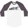 evolution of a golfer mens black golf t shirt top new 3/4 Sleeve Shirt