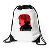 Red Sparrow Drawstring Bags