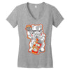 maneki trooper Women's V-Neck T-Shirt