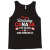 Happy Birthday Canada 150 Years Of Awesomeness Tank Top