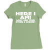 here i am what are your other 2 wishes Ladies Fitted T-Shirt